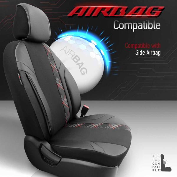 Auto Sitzbezug Set Universal Vorne und Hinten Komfortabel Komplett Set